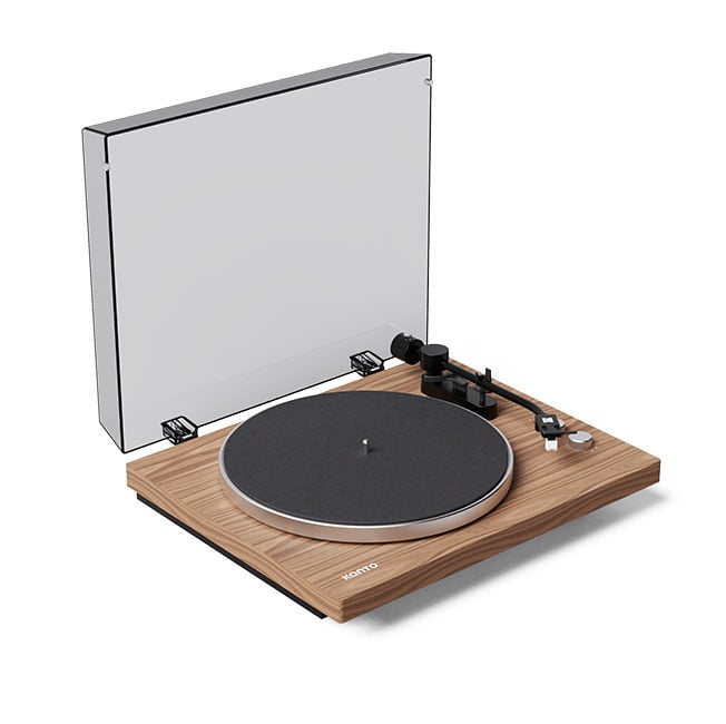 Kanto OBI3 G2 Bluetooth Turntable with Phono Preamp in Walnut
