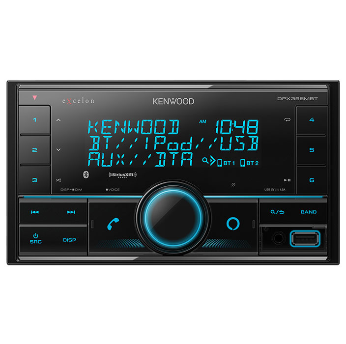 KENWOOD 2din オーディオ Kenwood 2-Din Digital Media Receiver w/ Bluetooth - DPX395MBT