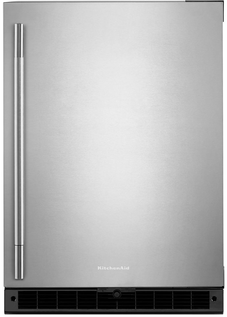 KitchenAid 5 Cu. Ft. Compact Undercounter Refrigerator Right Hinge 24-Inch Wide in Stainless Steel