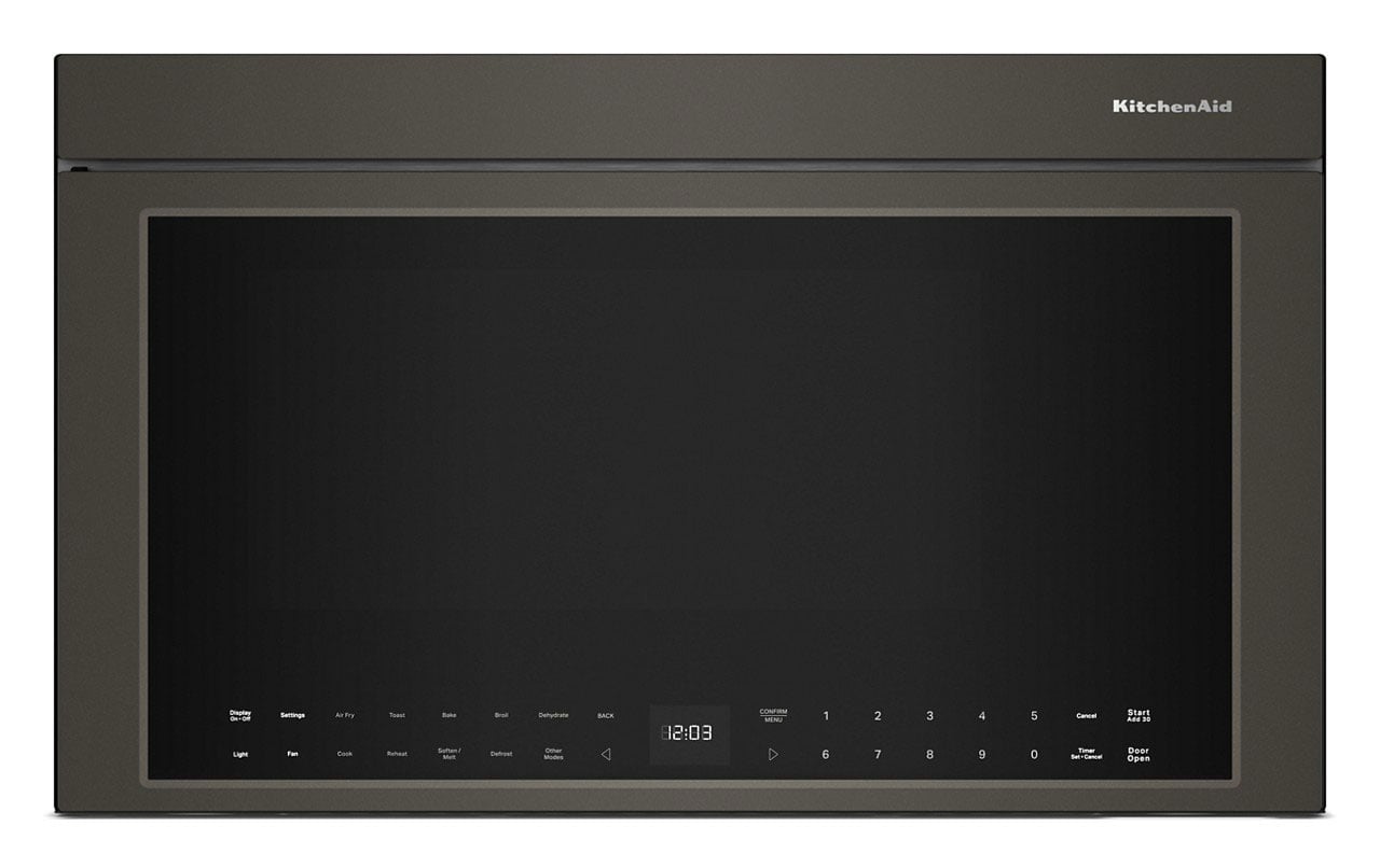 KitchenAid Multifunction Over-the-Range Microwave Oven 30 Inch Wide In Black Ore