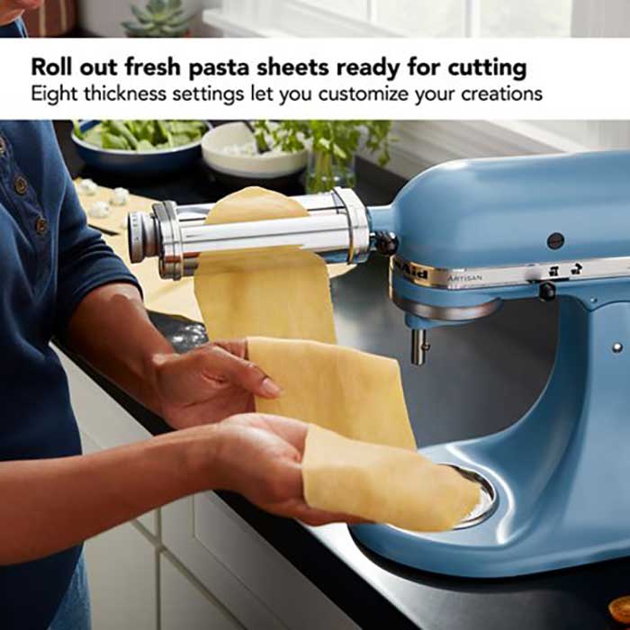 Accessorio Per Pasta KitchenAid – Rullo In Acciaio Inox Con 8 Spessori, Per Planetaria