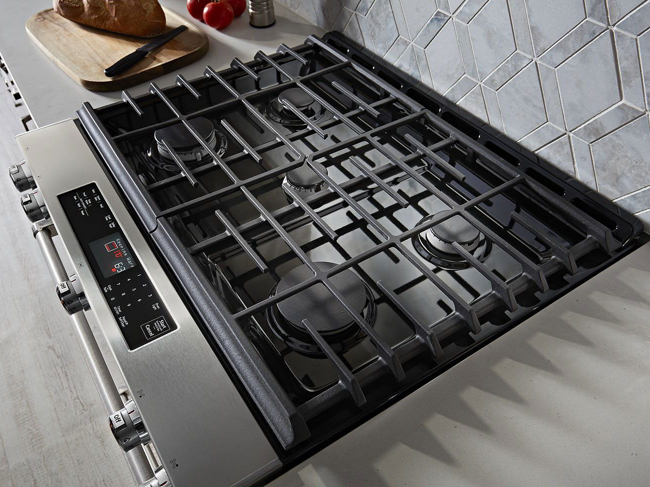 kitchenaid glass top stove control lock