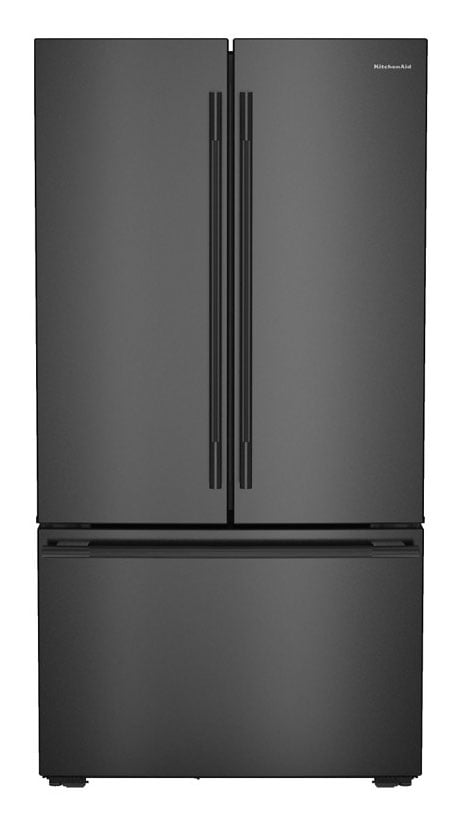 KitchenAid 24 Cu. Ft. Counter-Depth French Door Refrigerator 36-Inch Wide in Black Ore