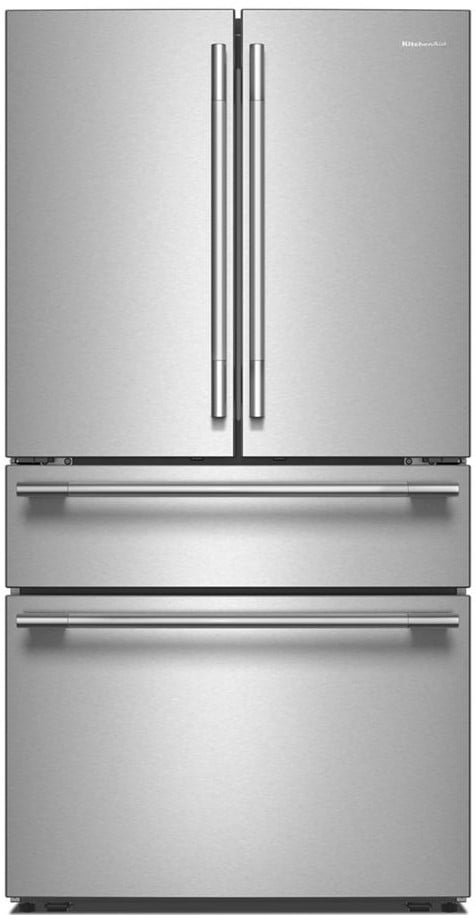 KitchenAid 29.51 Cu. Ft. French Door Refrigerator FreshChill Full-Width Refrigerated Drawer 36-Inch in PrintShield Stainless