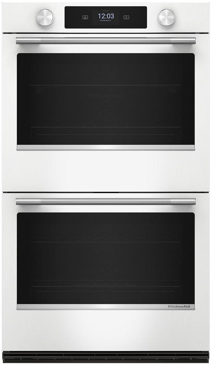 KitchenAid Smart Double Wall Oven with Assisted Cooking Modes 30-Inch Wide in White