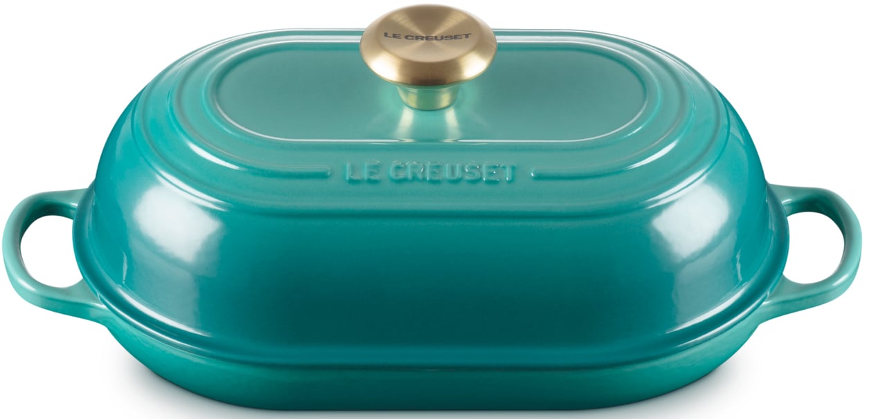 Le Creuset Signature 11.5-Inch Oval Bread Oven in Bleu Riviera