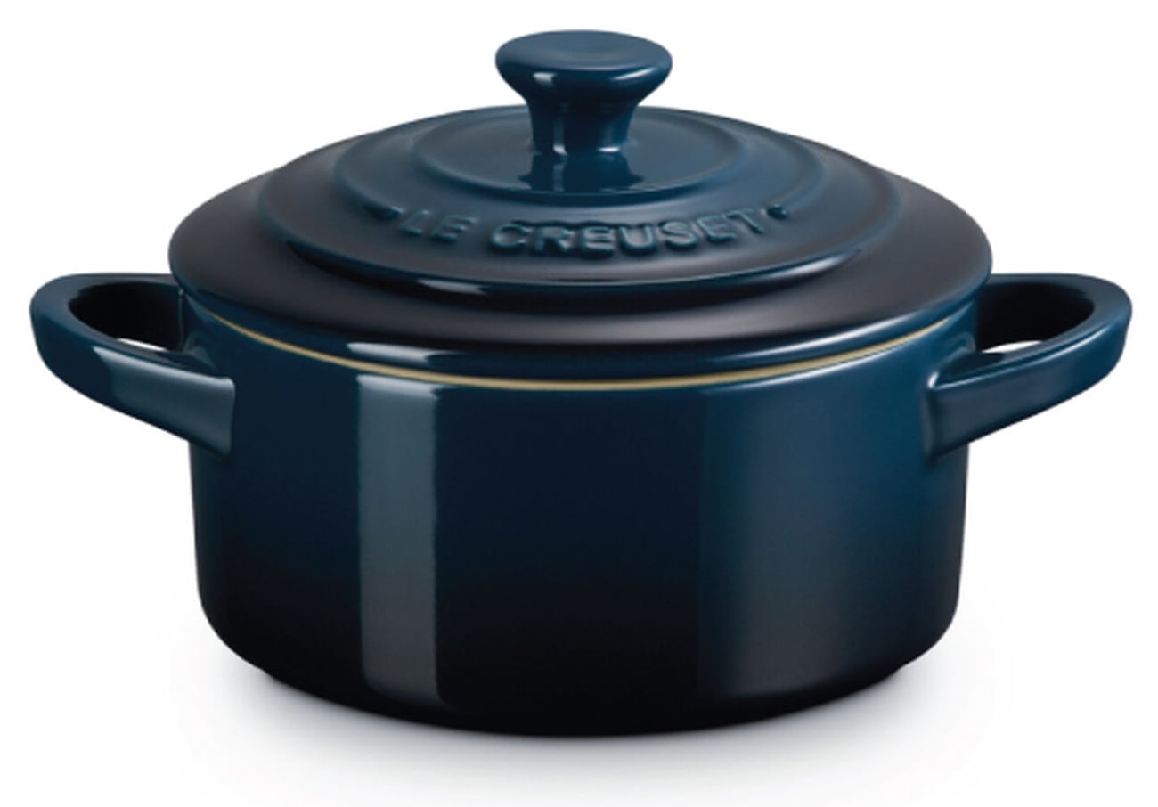 Le Creuset Stoneware 8 oz. Mini Round Cocotte with Lid - Nuit