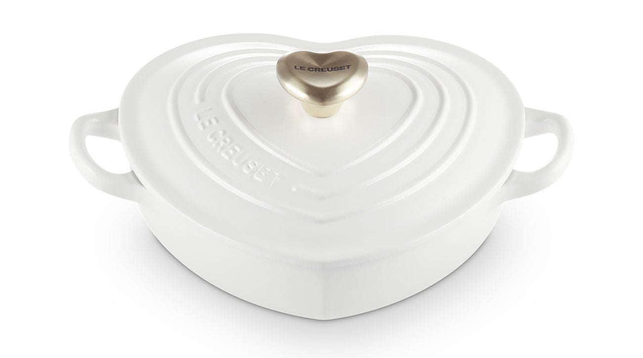 Le Creuset 1.25 Qt. Heart Cocotte in White - 21402020010291