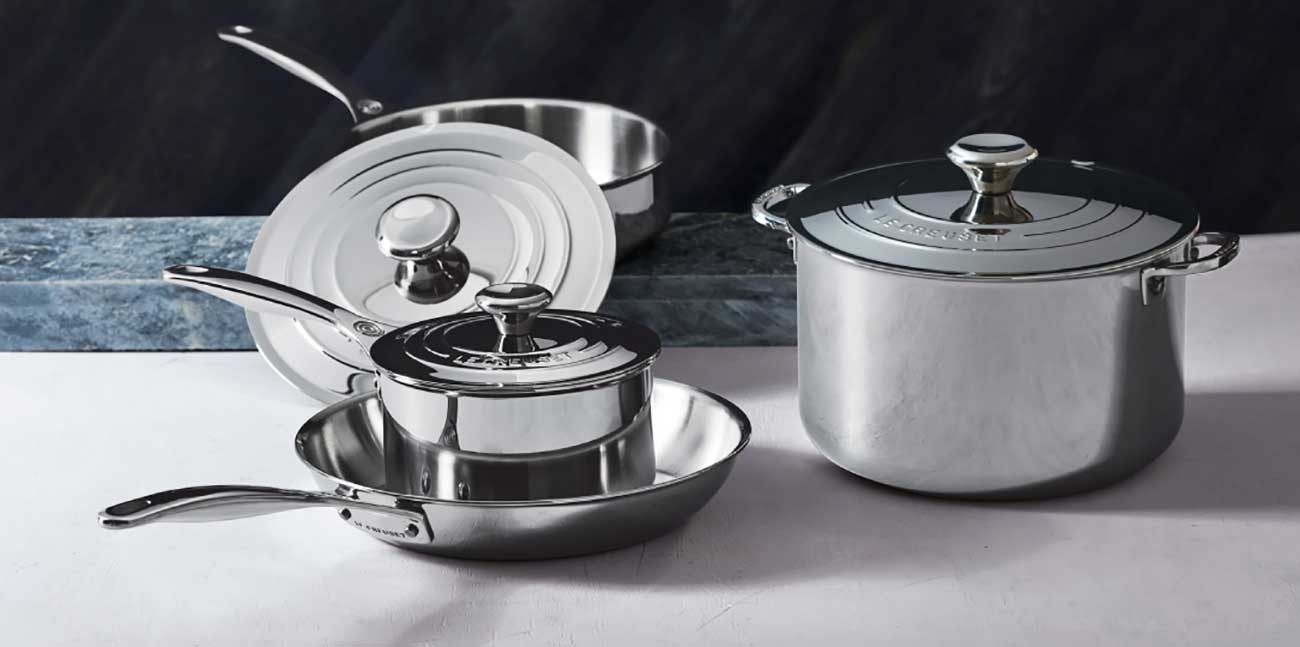 Le Creuset 7-Piece Stainless Steel Cookware Set - SSP14107