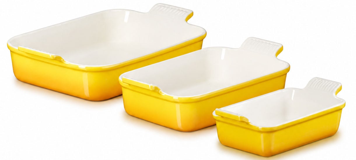 Le Creuset Heritage Rectangular Baking Dish Set in Nectar (Set of 3)