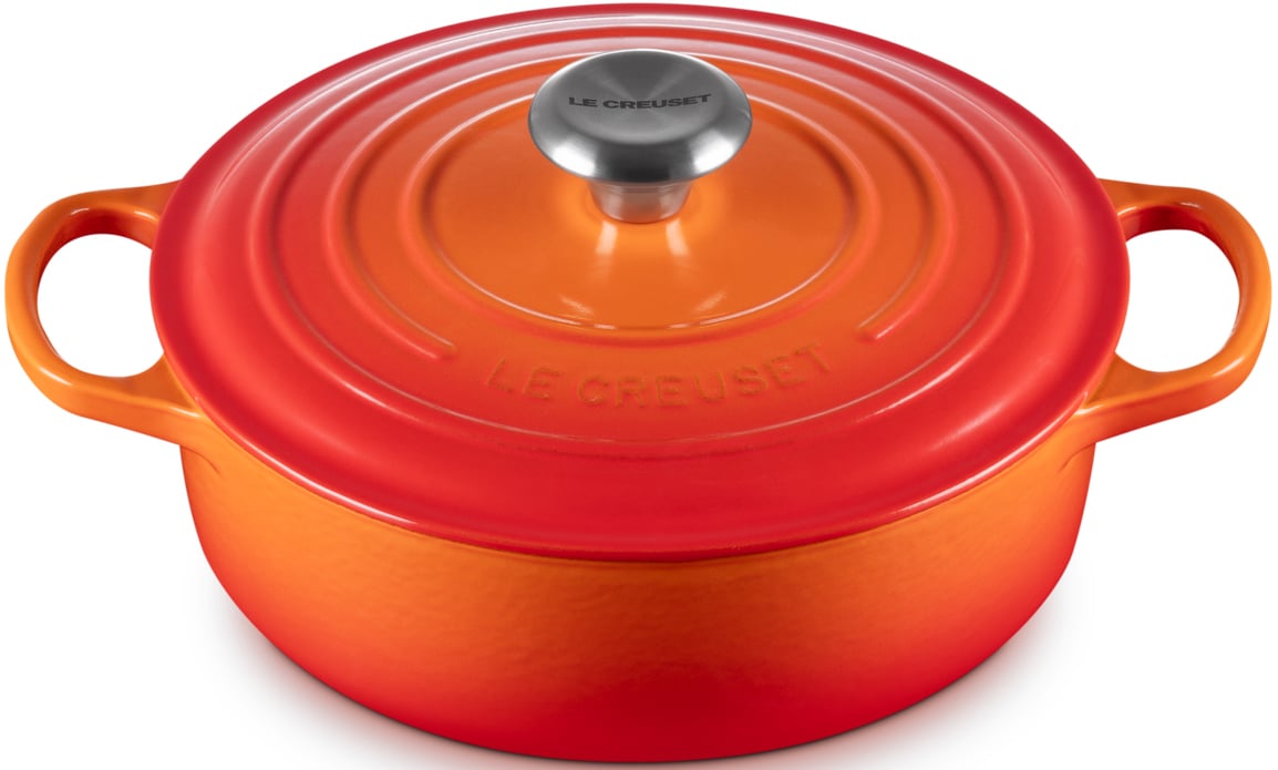 Le Creuset Enameled Cast Iron 3.5 Quart Signature Wide Round Oven - Flame