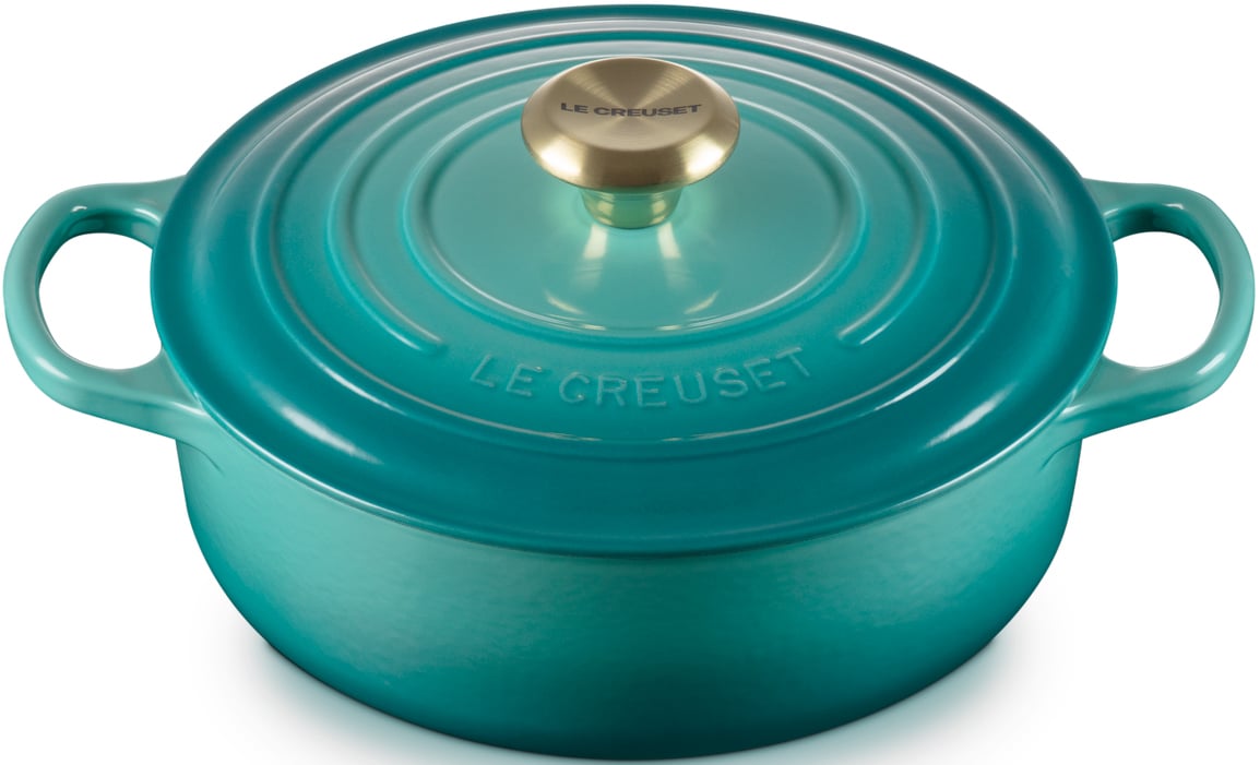 Le Creuset Signature 3.5 Qt. Round Wide Oven in Bleu Riviera