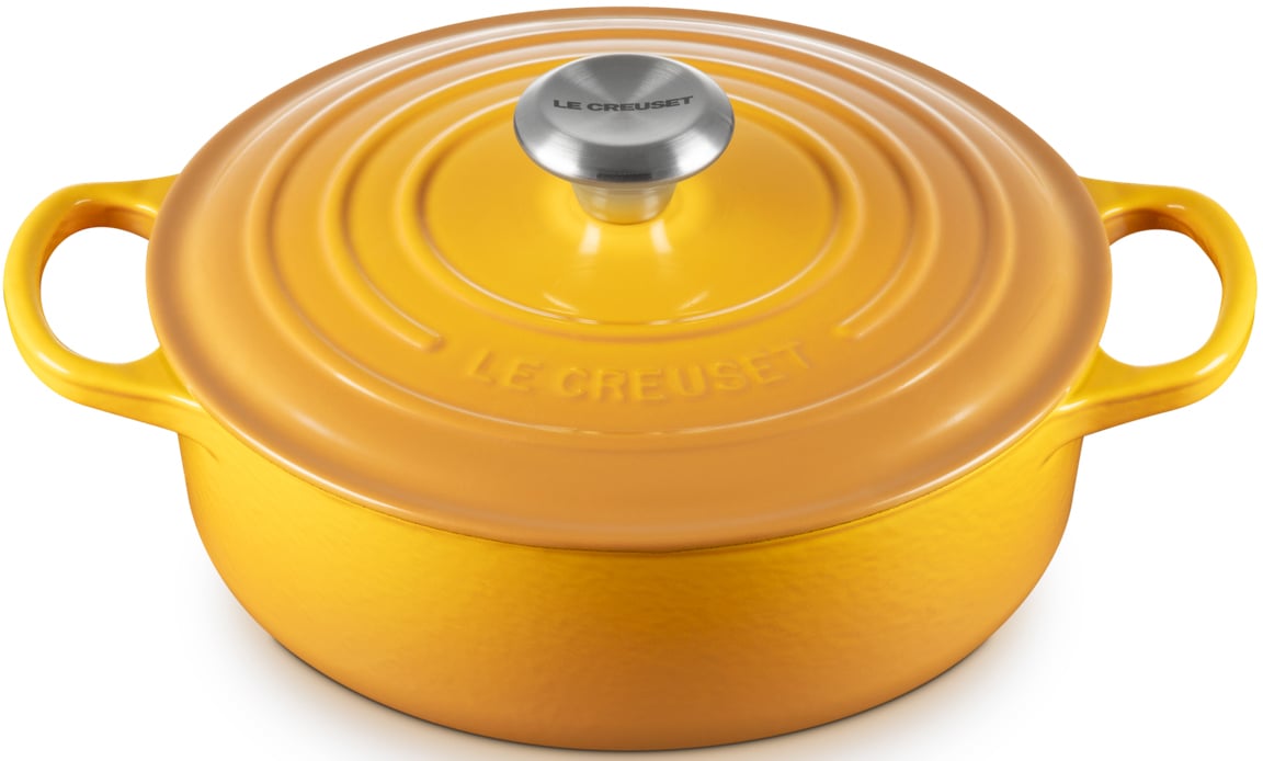 Le Creuset Enameled Cast Iron 3.5 Quart Signature Wide Round Oven - Nectar