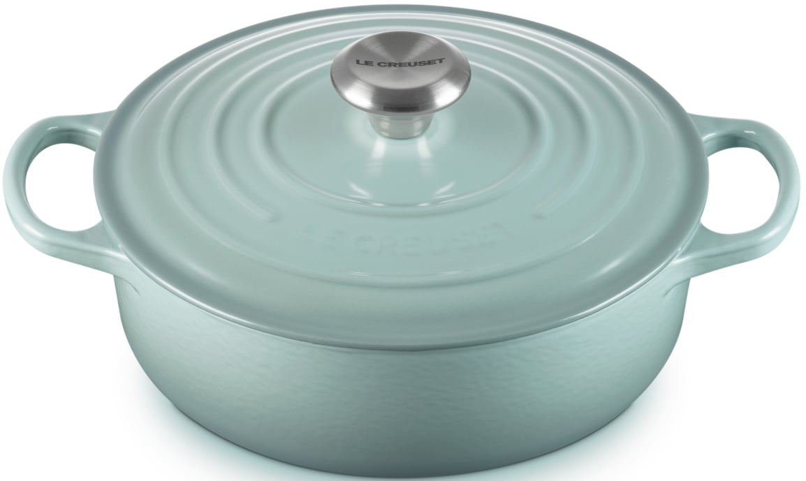 Le Creuset Enameled Cast Iron 3.5 Quart Signature Wide Round Oven - Sea Salt