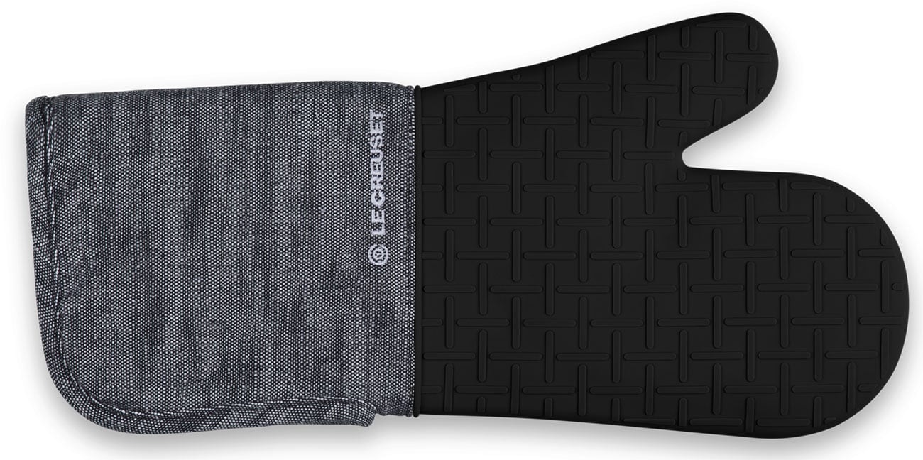 Le Creuset Silicone Lined Oven Mitt - Noir
