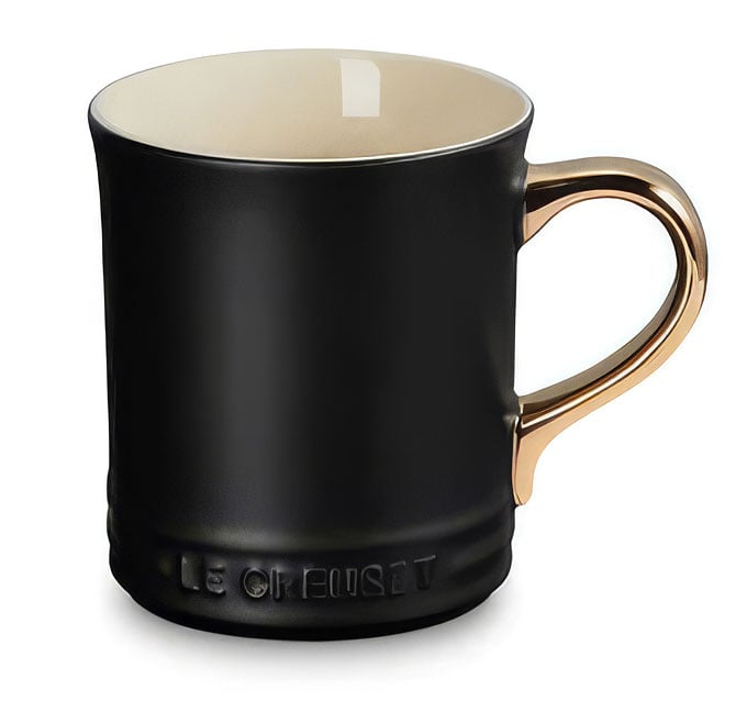 Le Creuset Vancouver Mug Gold Handle Licorice - 70309140000000