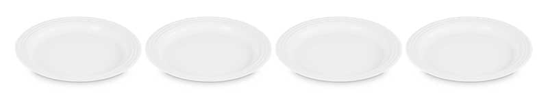 Le Creuset Vancouver Dinner Plates in White (Set of 4)
