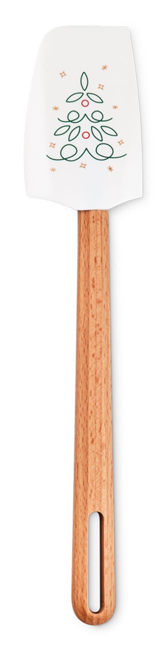Le Creuset Signature Silicone Spatula with Tree Applique in White