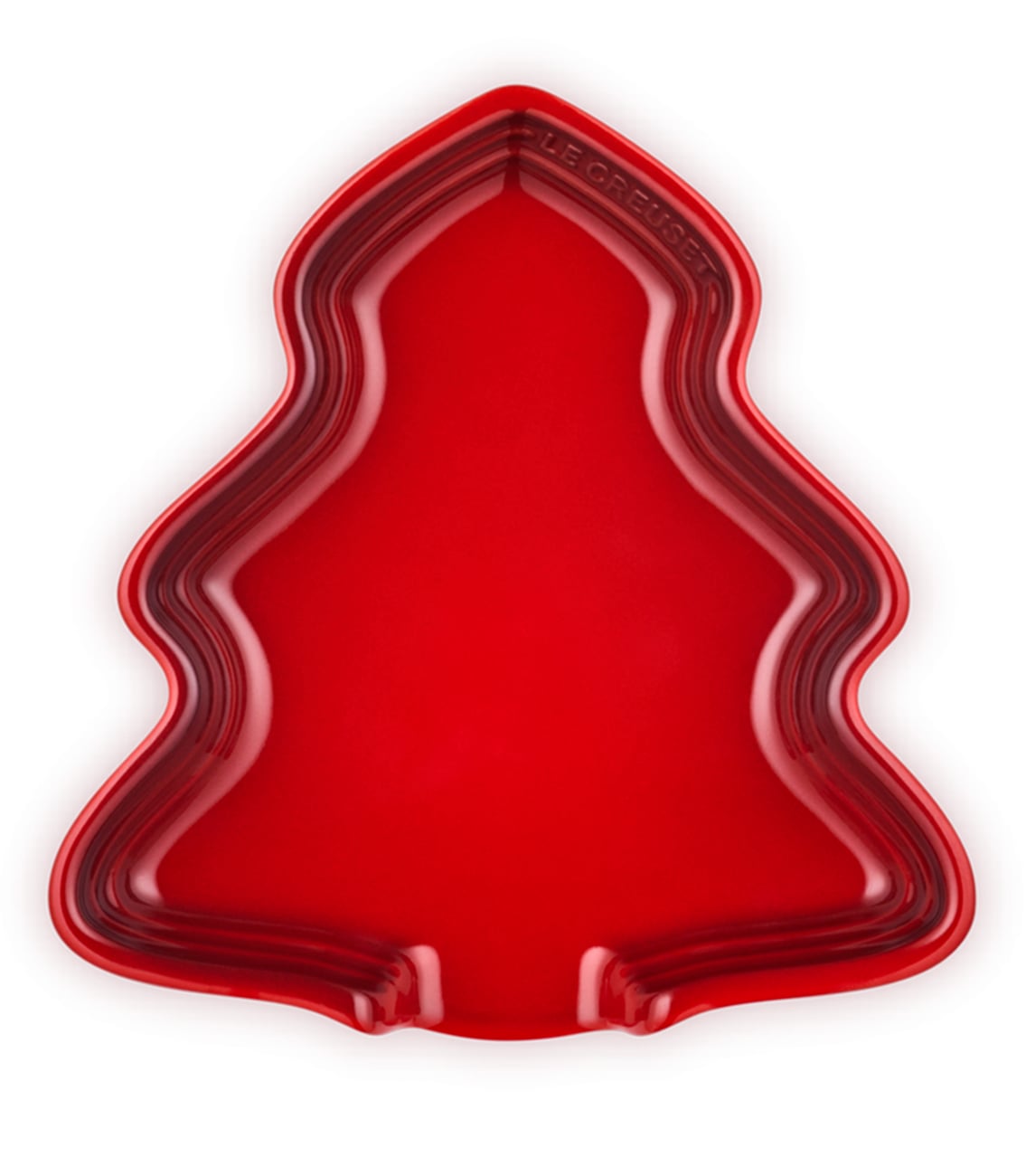 Le Creuset Stoneware Noel Collection 5.5" Tree Spoon Rest - Cerise