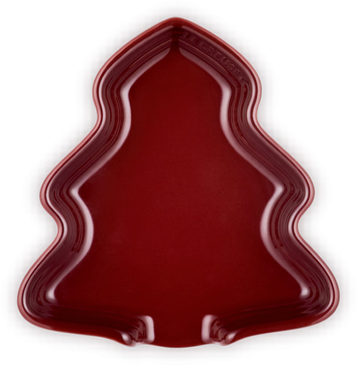 Le Creuset Stoneware Noel Collection 5.5" Tree Spoon Rest - Garnet