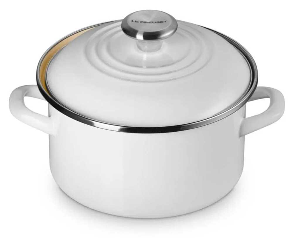 Le Creuset 3.8 Qt. Traditional Petite Stockpot in White