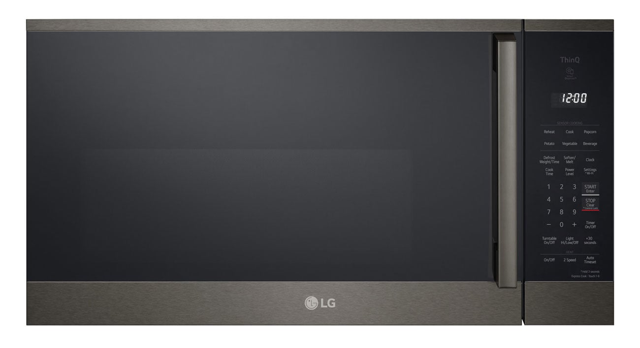 LG 1.8 Cu. Ft. Over-the-Range Microwave Oven in PrintProof Black Stainless Steel