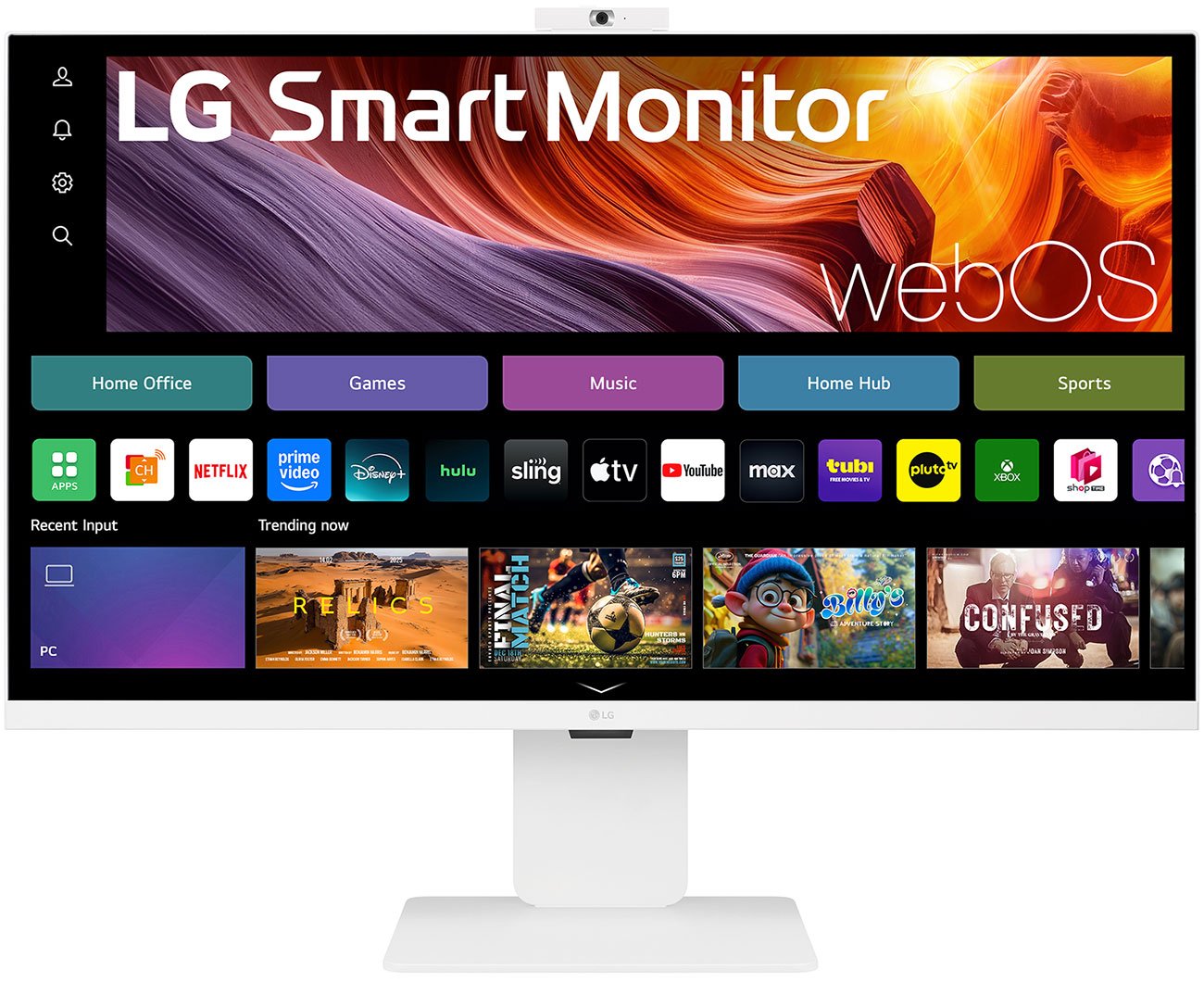 LG Smart Monitor 32-Inch 4K UHD IPS with webOS and USB Type-C in White