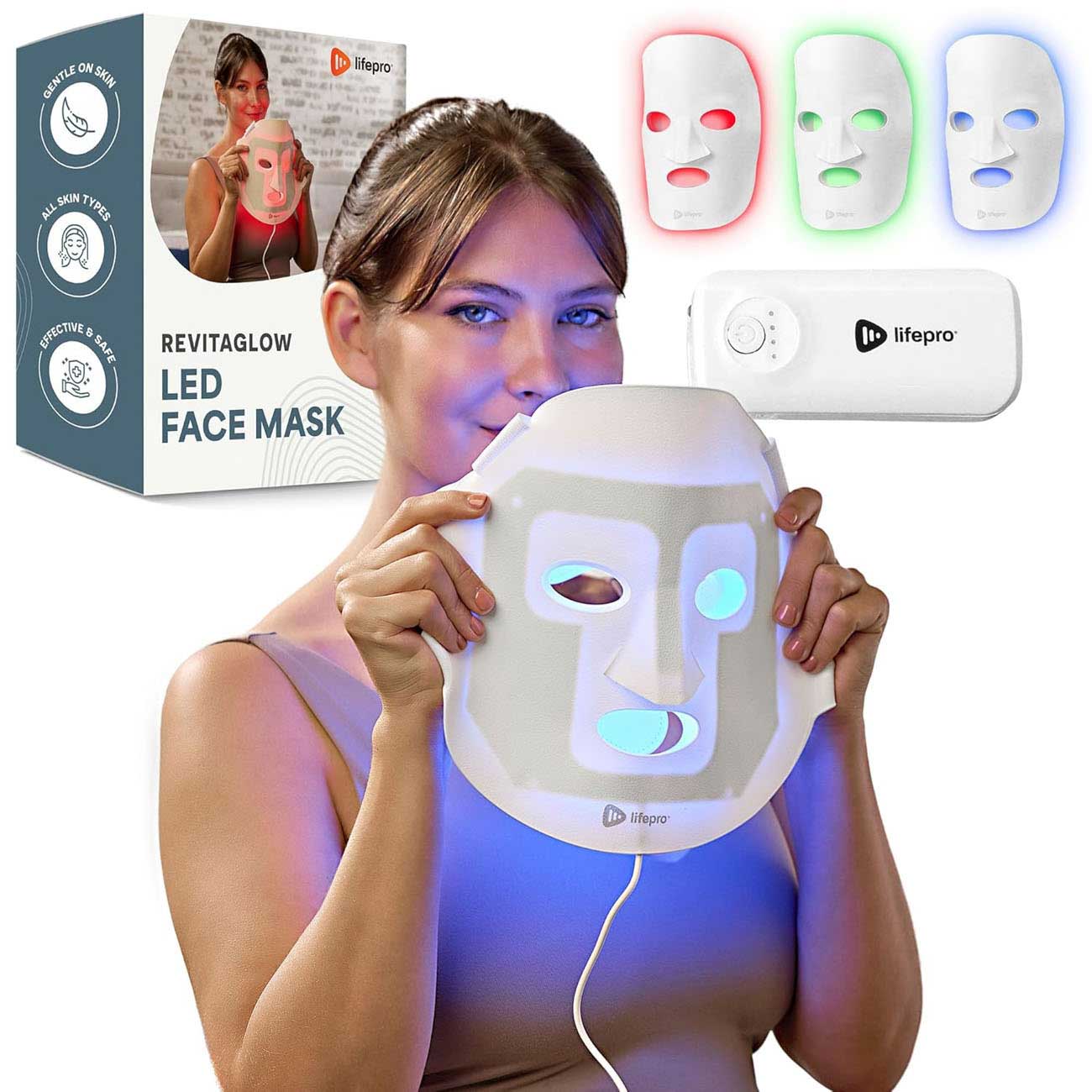 Lifepro RevitaGlow Red Light Therapy Face Mask