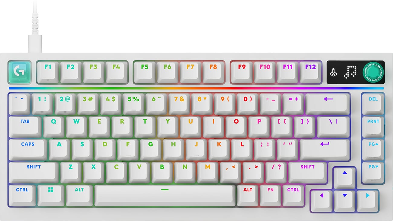 Logitech G316 X 75 Mechanical Gaming Keyboard, Tactile in White