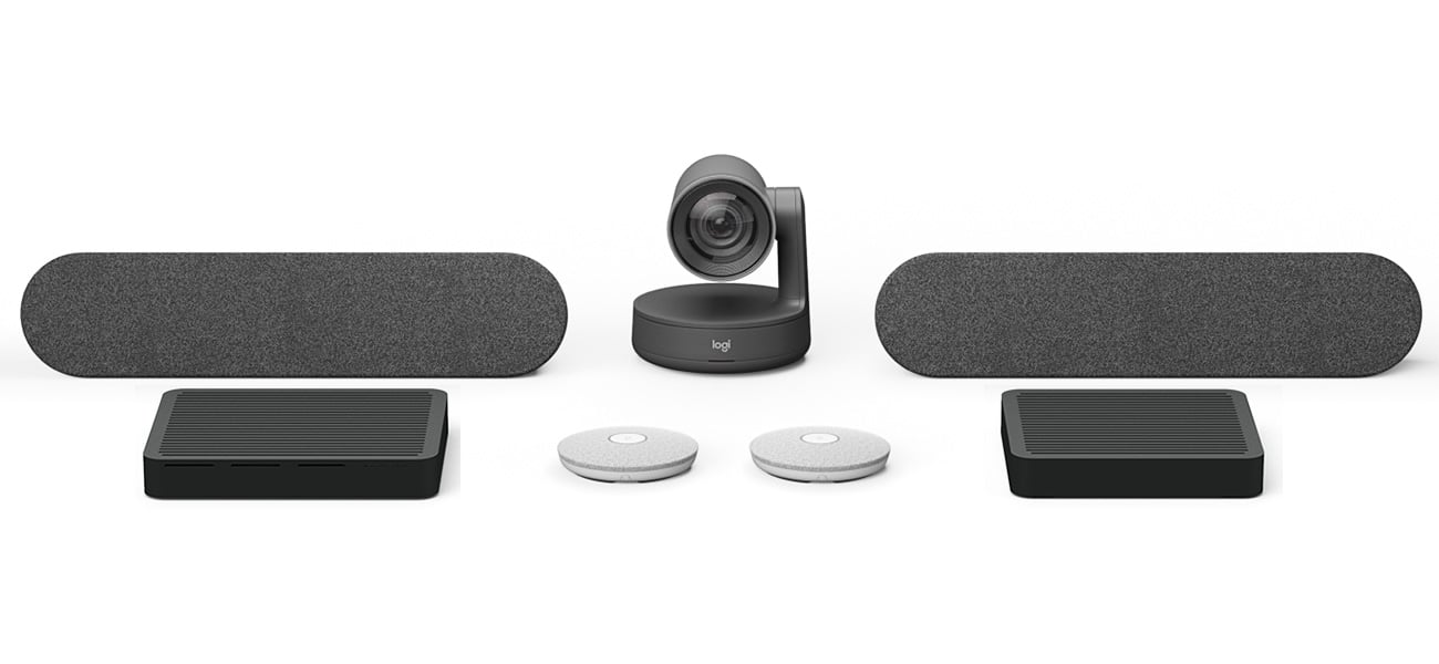 Logitech Video Conferencing System Rally Plus with White Rally Mic Pods