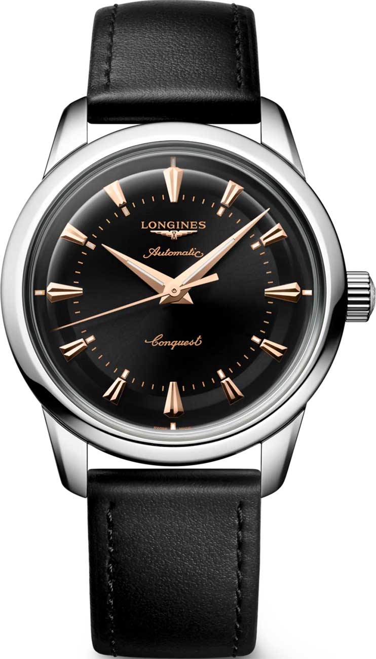 Longines Conquest Heritage Watch 38mm with Black Dial | Abt
