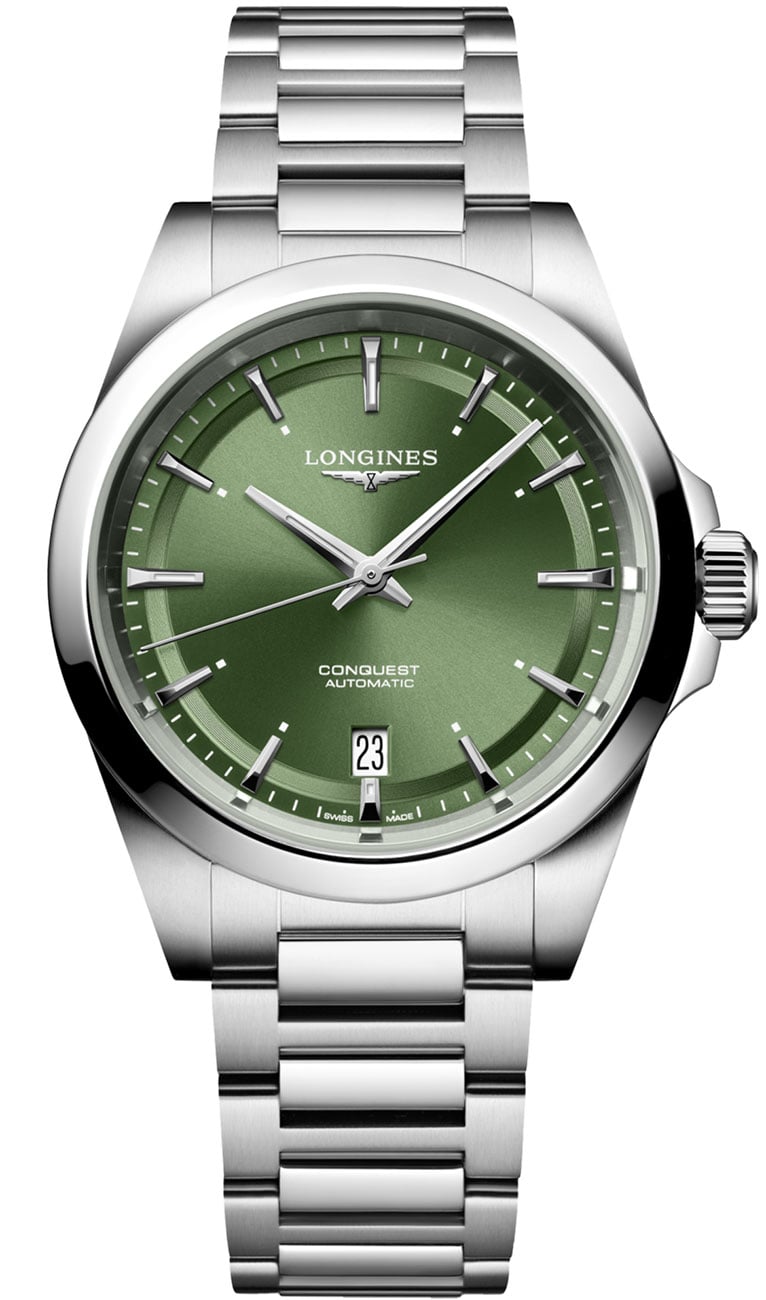 Longines Conquest Watch 38mm Green Sunray|Stainless Steel