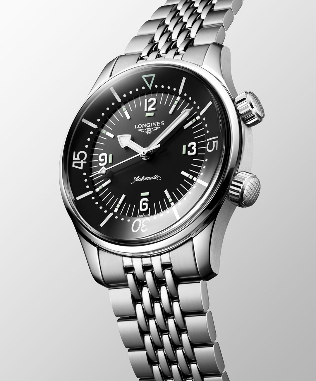 Longines Legend Diver Watch 39mm with Black Dial - L37644507