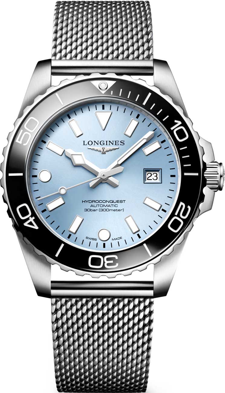 Longines HydroConquest Watch 42mm in Frosted Blue Sunray - L37884996