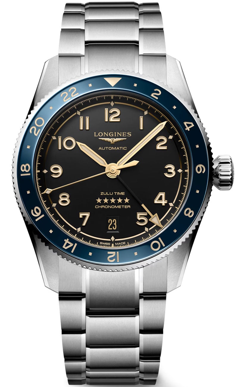 Longines Spirit Zulu Time 39mm Watch Anthracite Dial | Abt
