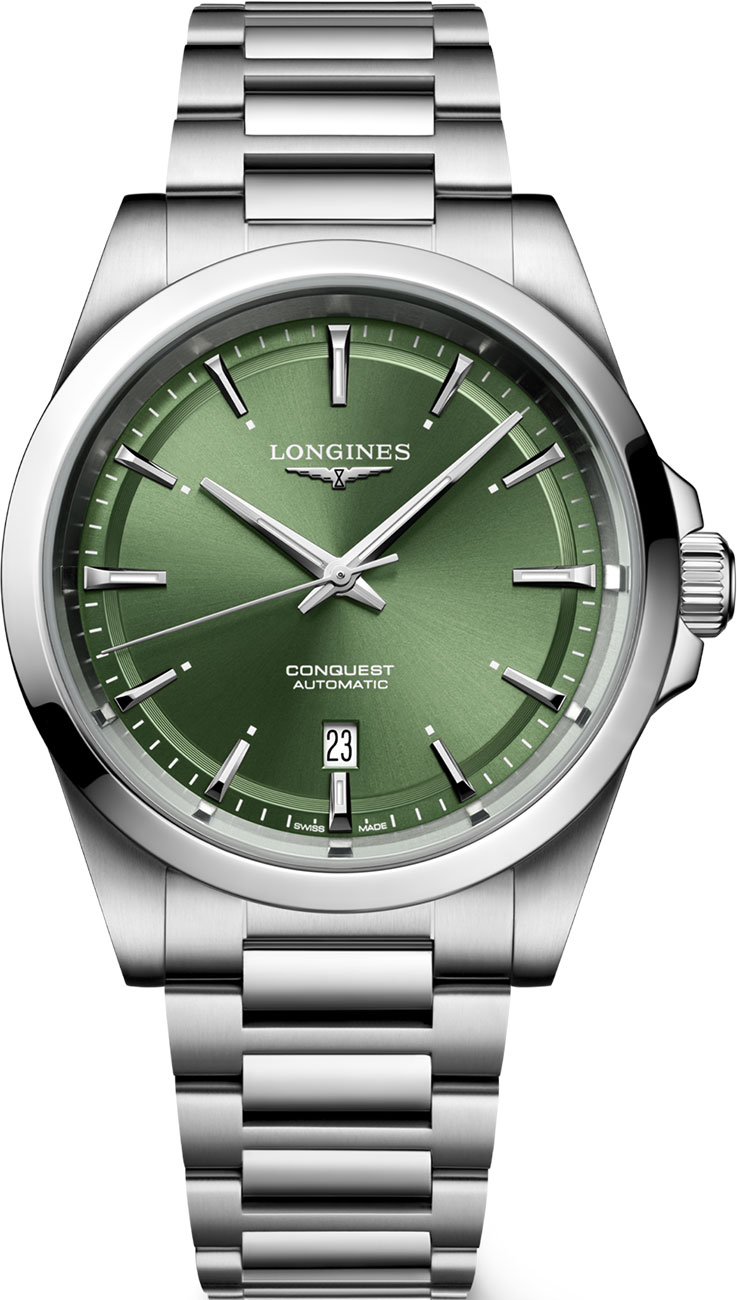 Longines Conquest 2023 41mm Watch with Sunray Green Dial - L38304026