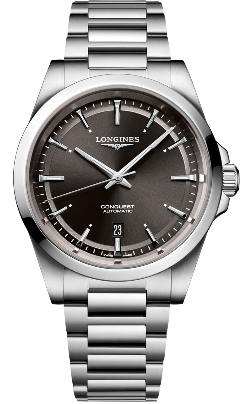 Longines Conquest 41mm Watch with Black Dial - L38304526 | Abt