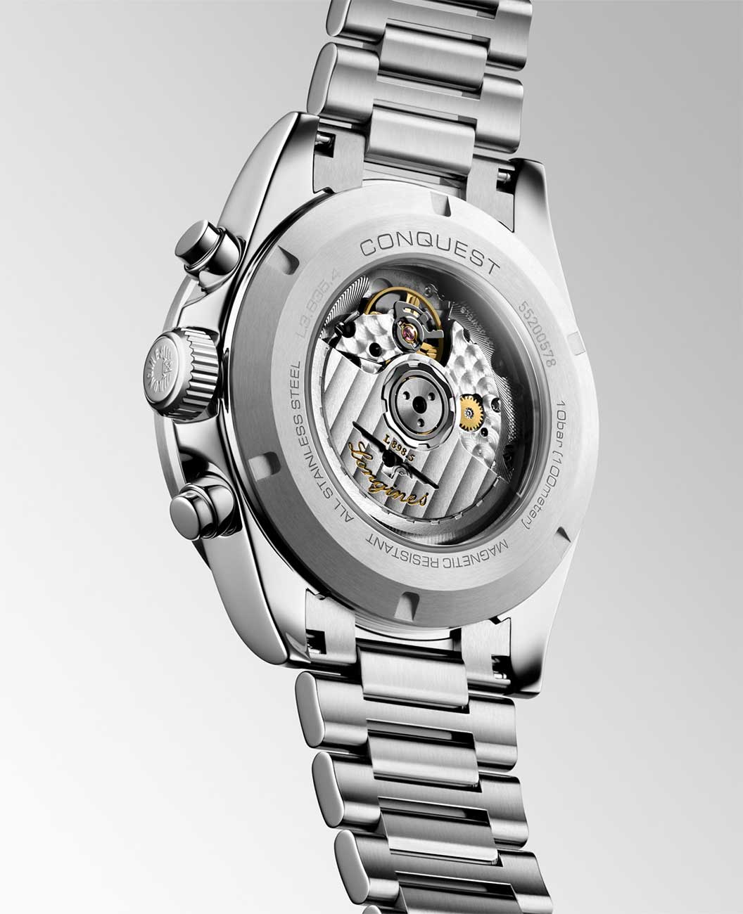 Longines Conquest Chronograph Watch 42mm with Silver Dial - L38354986