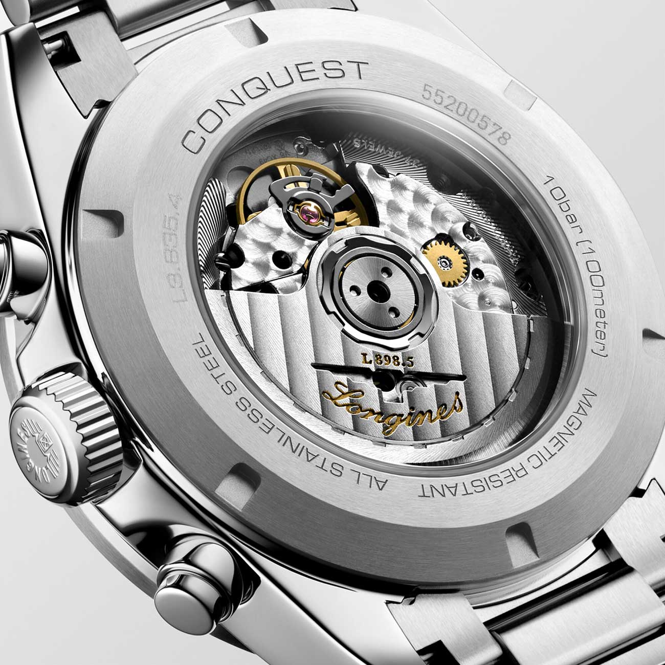 Longines Conquest Chronograph Watch 42mm with Silver Dial - L38354986