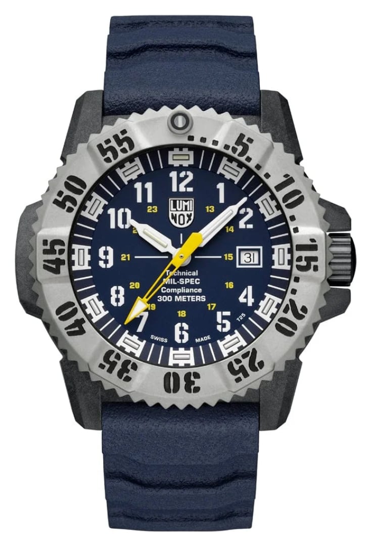 LUMINOX MIL-SPEC 3355 Quartz 46MM Blue Rubber Men's Watch XL.3355.2