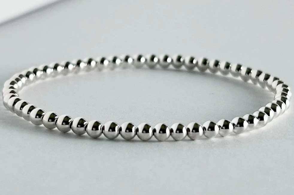 MaeMarie Wraps Silver Lining 3mm Single Wrap - Size 7.5 - in Silver