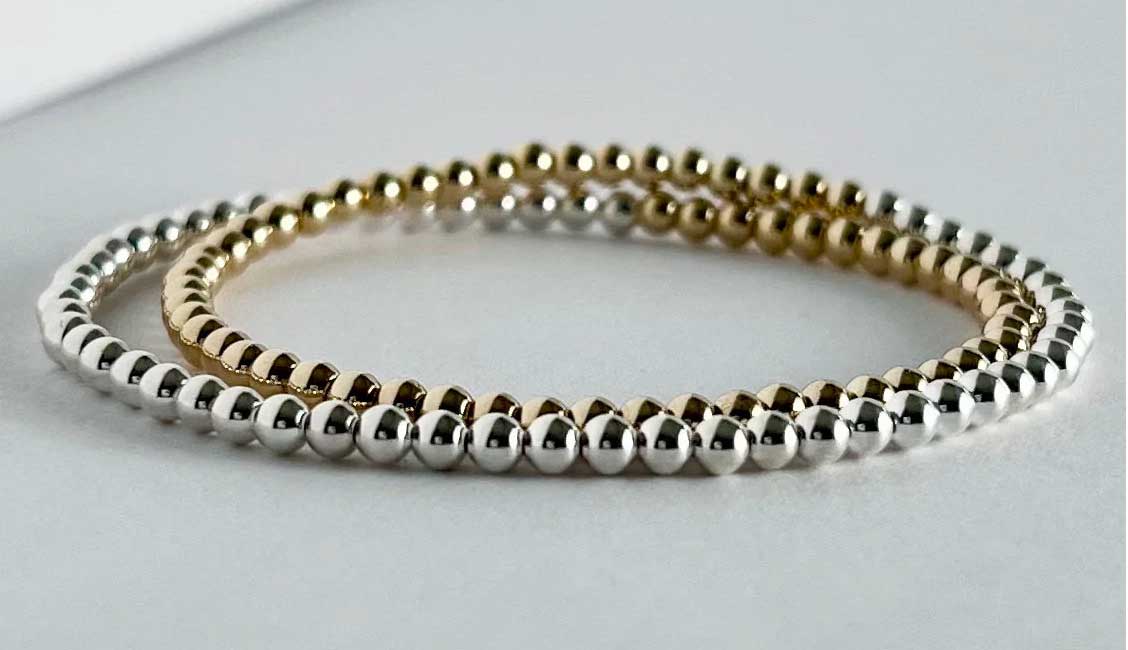 MaeMarie Wraps Duet Wrap 3mm - Size 6.25 - in Silver | Gold