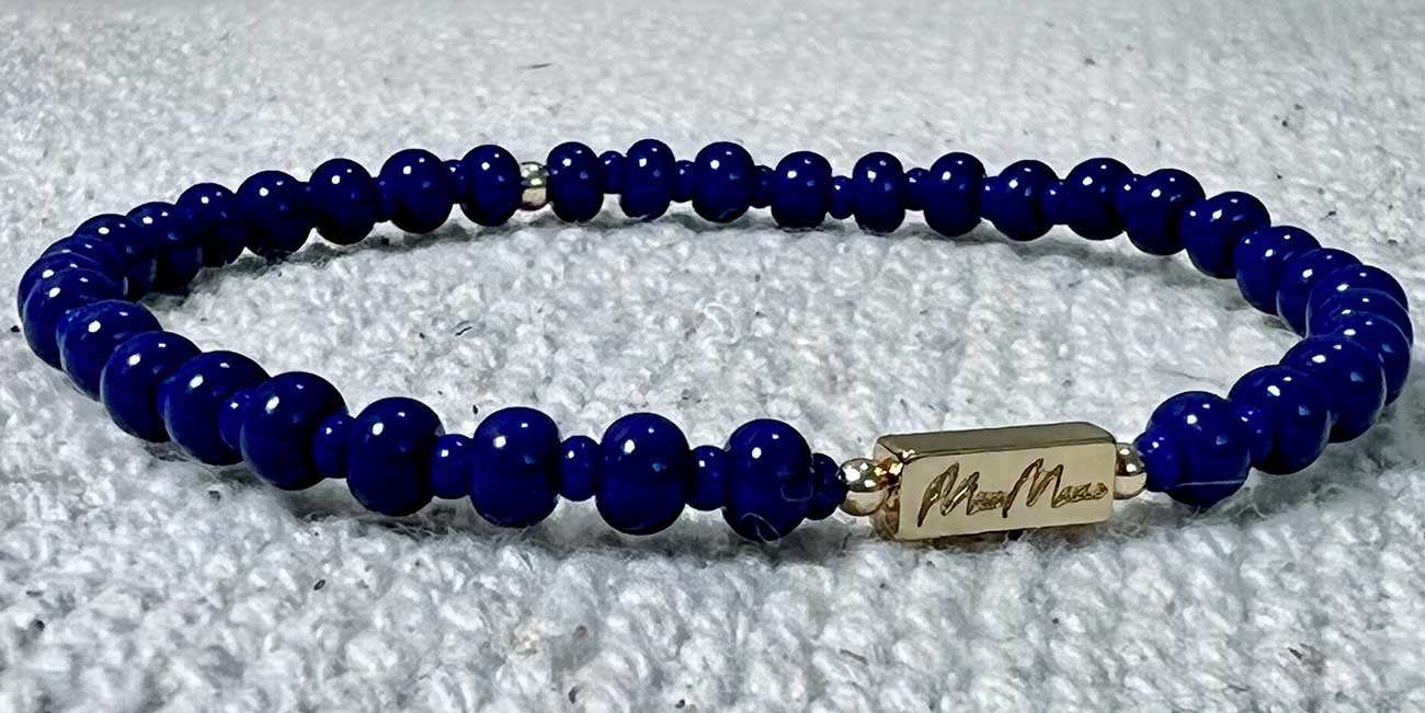 MaeMarie Wraps Bubble Peacock Bracelet with 2mm and 4mm Beads in Gold 32$