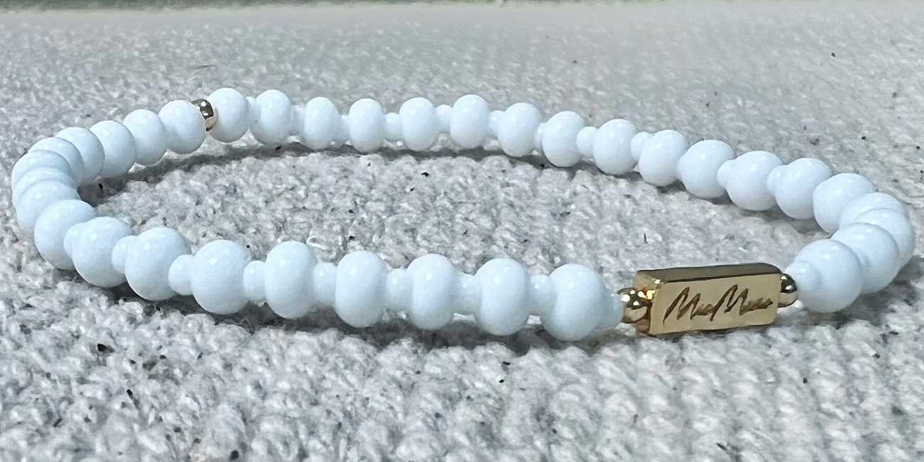 MaeMarie Wraps Bubble Pure Bracelet with 2mm and 4mm Beads in Gold 32$