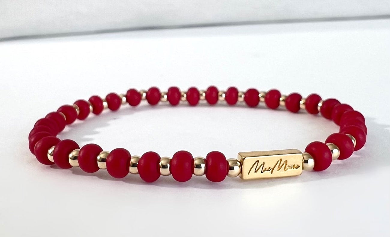 MaeMarie Wraps Matte Passion Bubble Bracelet Size 625 in Gold 38$