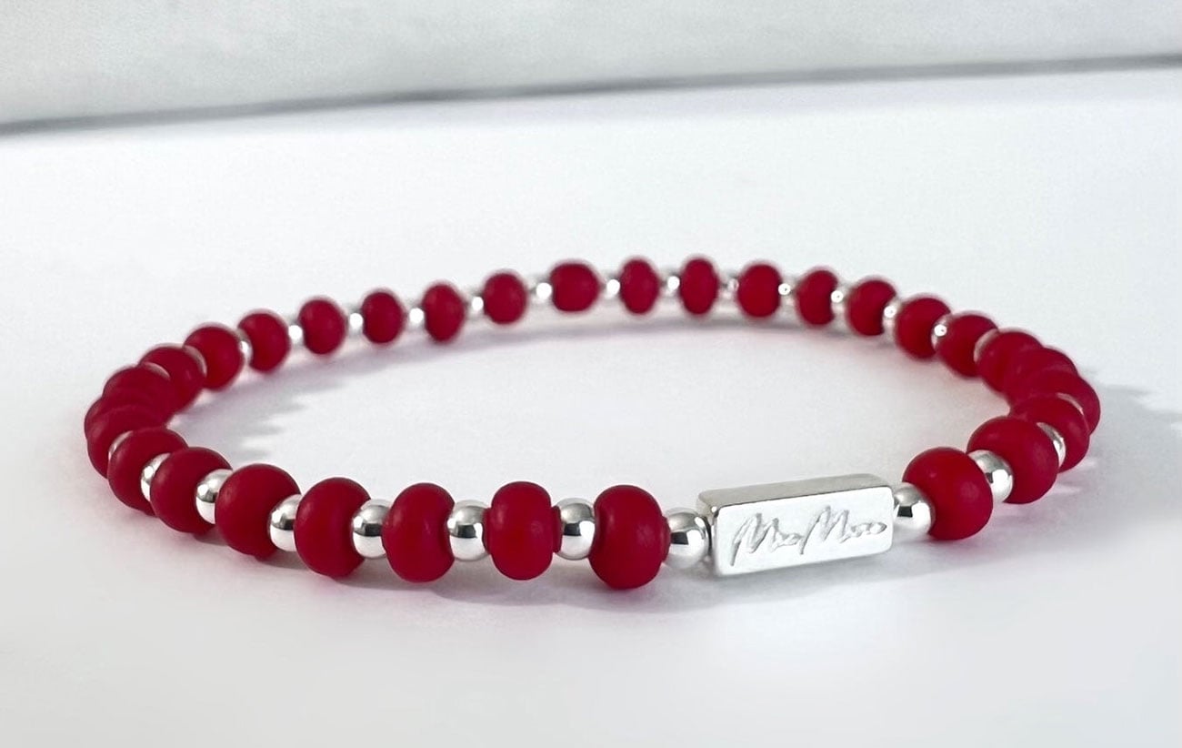 MaeMarie Wraps Matte Passion Bubble Bracelet Size 625 in Silver 30$