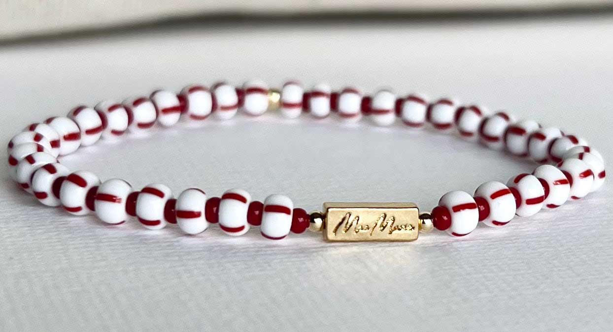 MaeMarie Wraps Passion Striped 4mm Bracelet in Gold 27$
