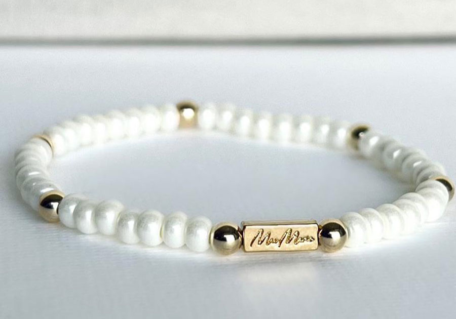 MaeMarie Wraps Pearly 4mm Bracelet, Size 6.5