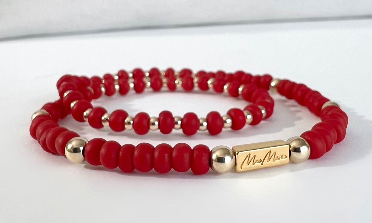 MaeMarie Wraps Matte Passion Double Bracelet, Size 6.25