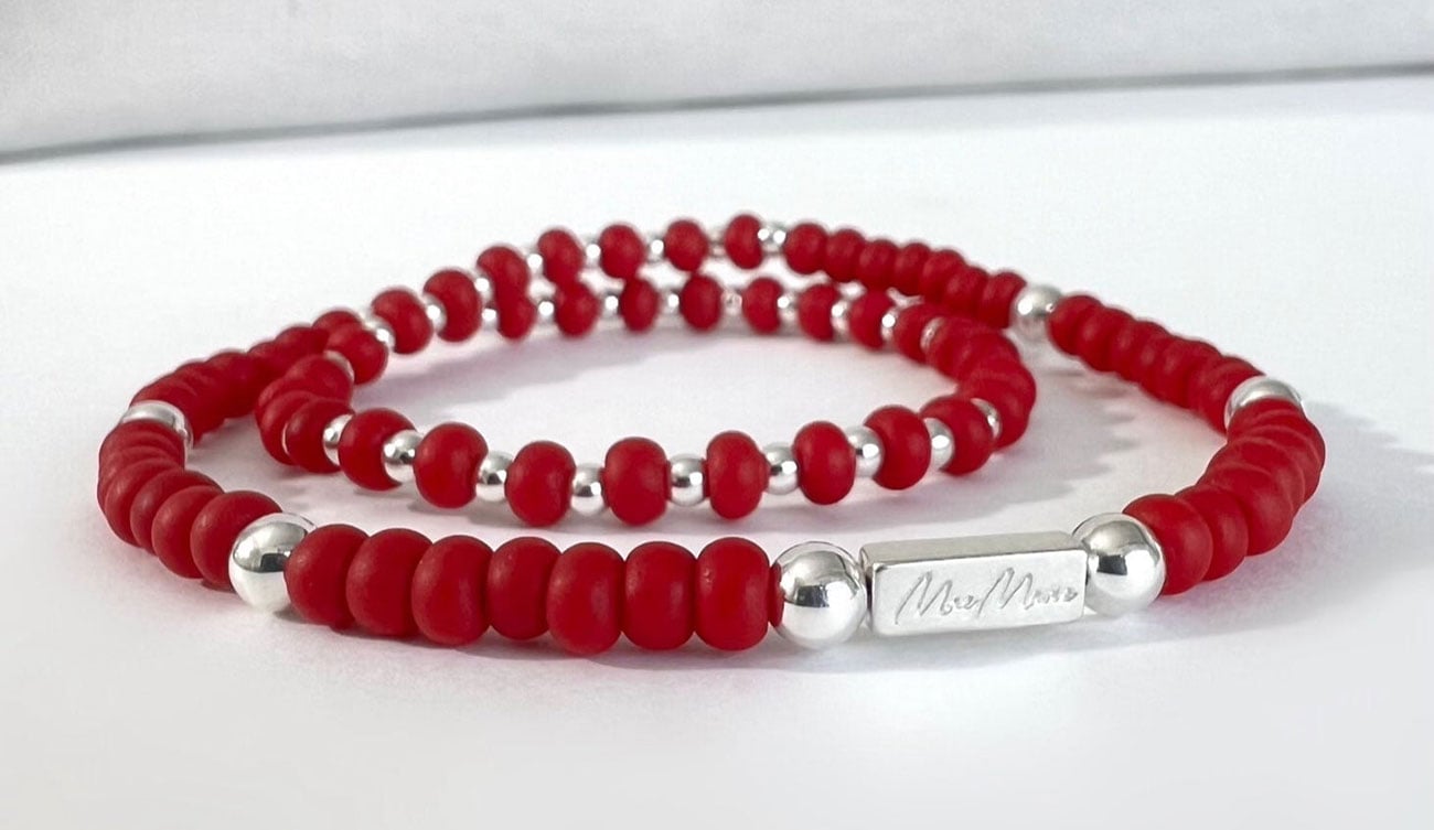 MaeMarie Wraps Matte Passion Double Bracelet, Size 6.25